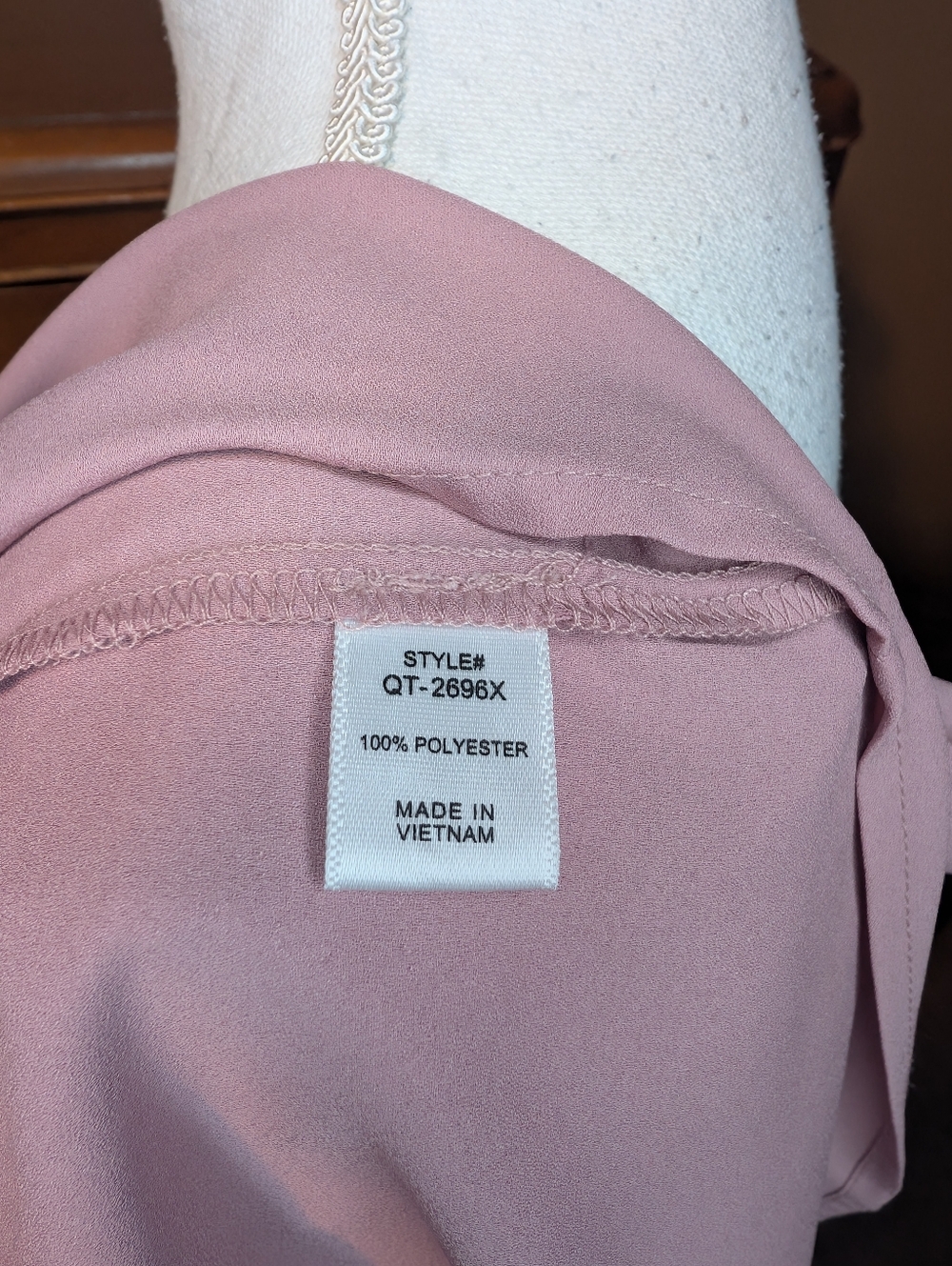 NWT Zenana Ruffled Sleeveless Dusty Rose Blouse SZ 2X - Picture 11 of 13